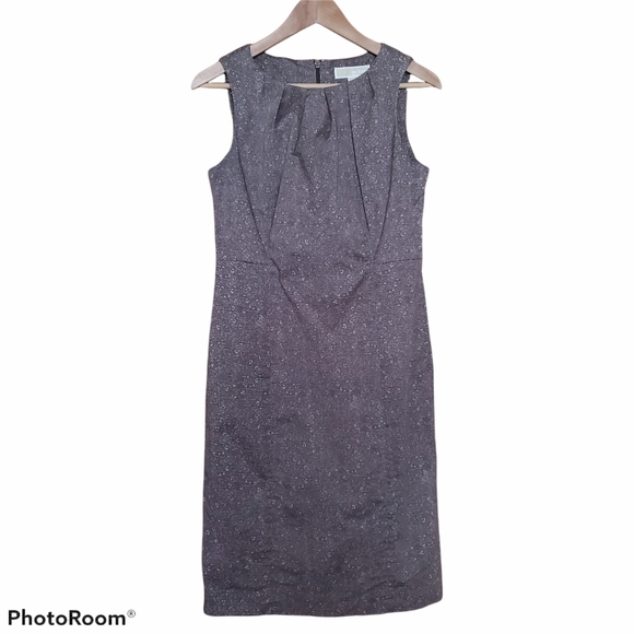 Michael Kors Snakeskin Print Sheath Dress Gray Grey Size 8 Medium - Picture 1 of 8